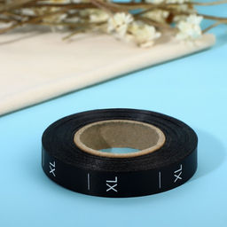 Цена за 2 шт. Размерник сатиновый, XL, 1000 шт, 12 мм, 30 м, цвет чёрный - Арт узор фото 3