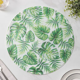 Салфетка сервировочная на стол Доляна Summer, d=38 см, белая  фото 3