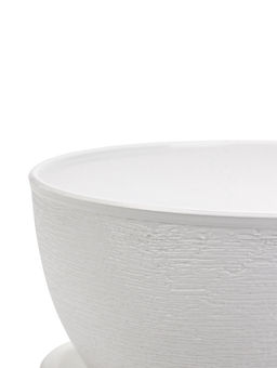 Цена за 3 шт. Горшок для цветов «Фиалочка», 500 мл, d=12.5 см, h=7 см, пластиковый, белый