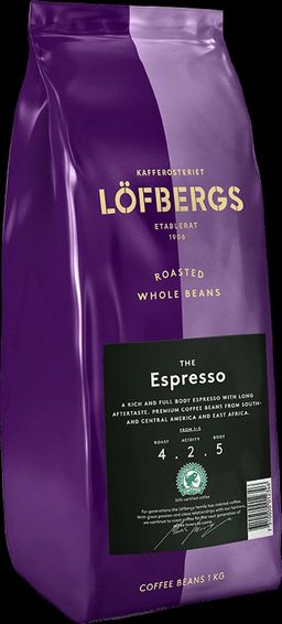 Lofbergs Lila. Espresso (зерновой) 1 кг. мягкая упаковка