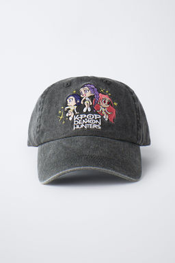 GORRA EFECTO LAVADO KPOP DEMON HUNTERS NETFLIX  / Gris antracita - Zara фото 4