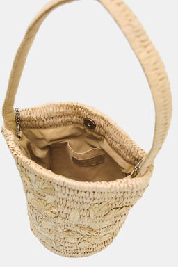 BRAIDED BASKET BAG WITH DESIGN - Zara фото 9