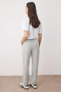 Gri Melanj Bel Detayl? Jogger Kal?n Ici Polarl? Orme Esofman Alt? TWOAW26EA00018 - Trendyolmilla фото 4