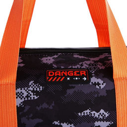 Сумка детская спортивная для мальчика «Камуфляж», 40×20×20 см, отдел на молнии, чёрная