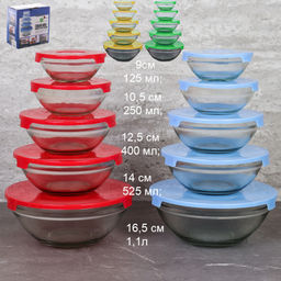 Салатники с крышкой 5 предметов / YS-30 /уп 16/++ - Галеонтрейд фото 17