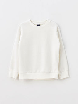Bisiklet Yaka Basic Uzun Kollu Erkek ?ocuk Sweatshirt