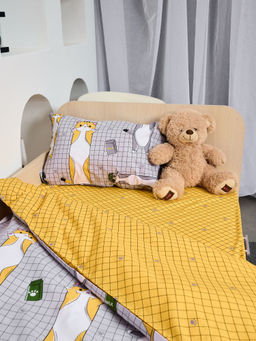 Постельное белье детское поплин с простыней на резинке - Кот-батон Детский