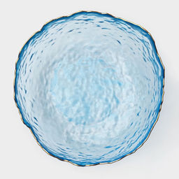 Салатник «Вулкан», 1 л, 19×9.5 см, стекло, голубой