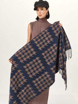 в составе ШЕРСТЬ  и КАШЕМИР Большой, мягкий, теплый  двусторонний палантин - Tantino фото 9