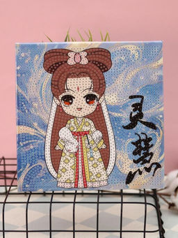 Алмазная мозаика на подрамнике Draw Me! Beautiful girl, (20*20 см)