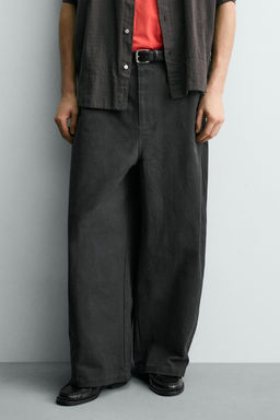 PANTAL?N RELAXED FIT COSTURA GIRADA / Gris antracita - Zara фото 2