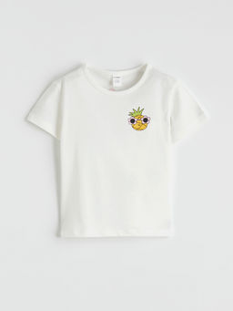 Bisiklet Yaka K?z ?ocuk Ti??rt