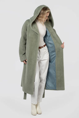 Пальто женское демисезонное (пояс) в составе ШЕРСТЬ - El podio фото 2