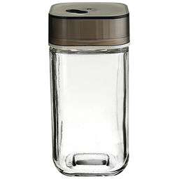 Банка для специй стеклянная 120мл, 4,8х4,8х10см, диаметр горла - 2,6см, винтовая пластмассовая крышка, набор 2 штуки (Китай) - Домашняя мода фото 2