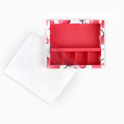 Цена за 5 шт. Коробка под 4 конфеты и шоколад с ячейками «Тюльпаны» 18.8 х 15.7 х 3 см