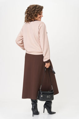Костюм Aira Style 24129 пудра+коричневый  фото 5