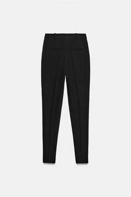 HIGH-WAIST SLIM FIT TROUSERS WITH ZIPPED HEM - Zara фото 2