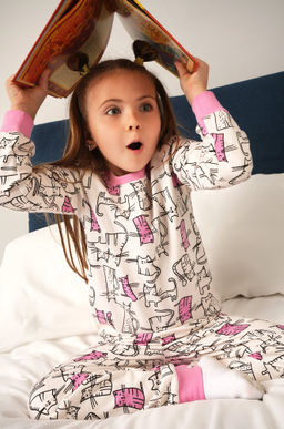 Пижама из футера с начесом для девочки Happyfox