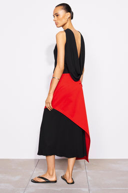 VESTIDO MIDI DRAPEADO ZW COLLECTION / Negro - Zara фото 2