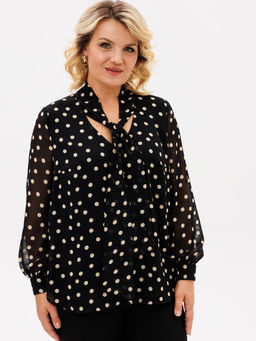 Блуза BRELA 2373.2 черный- беж горох