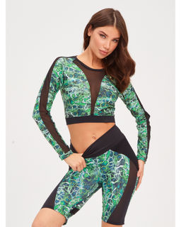 Рашгард укороченный SNAKE зеленый - Rowan фото 2