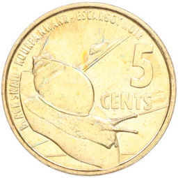Монета 5 центов 2016 года Сейшелы