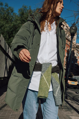 SEMI-LONG RUBBERISED WINDPROOF ANORAK