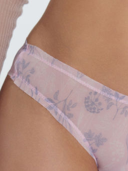 Цена за 2 штуки! Трусы женские бразилиана розовые с контурными веточками контурные веточки на розовом 412479 - Mark formelle фото 5