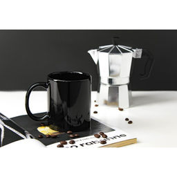 Кружка Доляна «Классика», 390 мл, керамика, чёрная