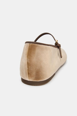 VELVET EFFECT BALLET FLATS - Zara фото 4