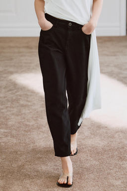 JEANS ZW COLLECTION TAPERED TIRO MEDIO / Negro - Zara фото 4