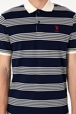 Erkek Regular Fit Polo Yaka Lacivert Ti__rt Sepette S_rpriz _ndirim