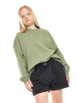 Свитшот базовый однотонный 22-7664 красный - Mini maxi фото 18