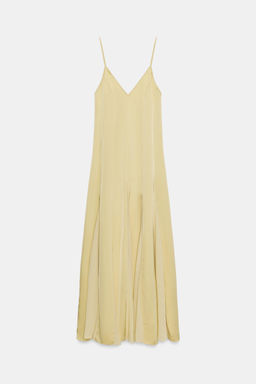 VESTIDO LENCERO COMBINADO / Amarillo pastel - Zara фото 6
