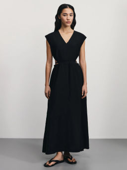 Платье миди из жатой вискозы / Zarina  фото 3