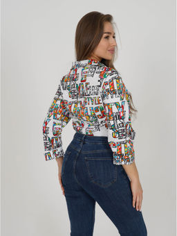 Жанетта туника женская (полоса синий) - Lovetex фото 48