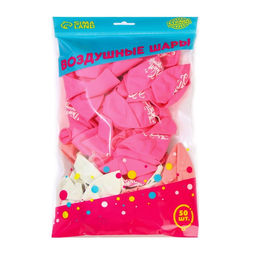 Воздушные шары латексные 12" «С Днём Рождения», 50 шт.