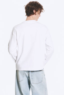 Camiseta boxy de manga larga y estampado gr?fico - H&m фото 3