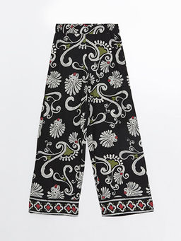 Beli Lastikli Desenli Geni? Pa?a Kad?n Pantolon