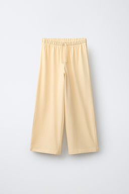 CONJUNTO CAMISETA Y PANTAL?N WIDE LEG LISOS / Amarillo - Zara фото 4