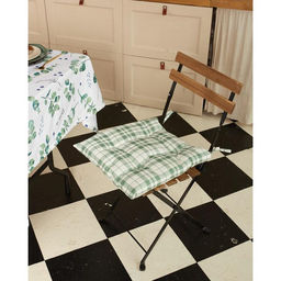 Подушка на стул «Этель» Eucalyptus, 42×42 см, белая