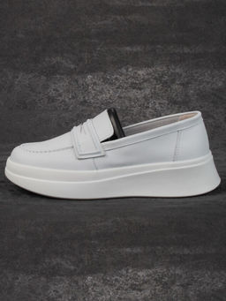 03-PDD171-1 WHITE Полуботинки женские (натуральная кожа)