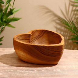УЦЕНКА Салатник Сердце 20?20?9 см, тиковое дерево