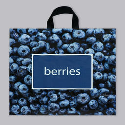 Цена за 50 шт. Пакет «Черника», полиэтиленовый с петлевой ручкой, 44×42 см, 70 мкм