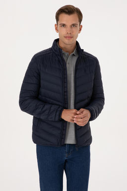 Erkek Lacivert Mont Sepette S_rpriz _ndirim