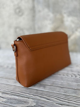 Женская кожаная сумка через плечо 8219 Рыжий - Sergio valentini фото 3