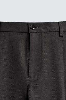 TEXTURED PLEATED TROUSERS - Zara фото 8