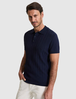 Lacivert Slim Fit D__meli Polo Yaka Triko Ti__rt
