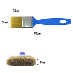 Кисть-флейц КФ-35х8мм "Эксперт" (нат.щетина, п/эт.ручка) "АКОР"