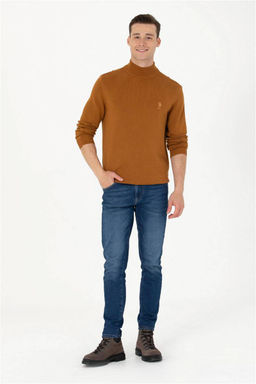 U. S. Polo Assn Мужской базовый свитер кокосового цвета - U.s. polo assn фото 11